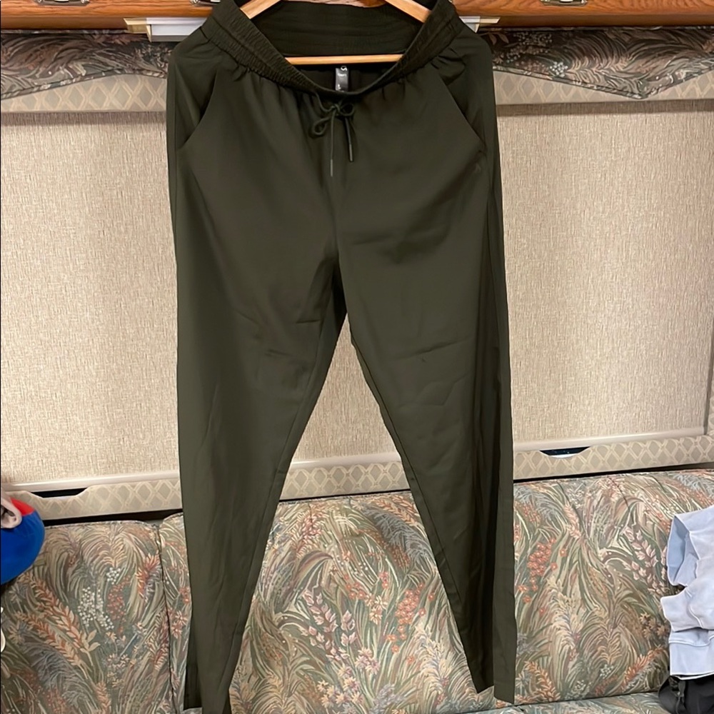 GAP Fit Stretch Joggers Elastic Waistband Khaki S Tall